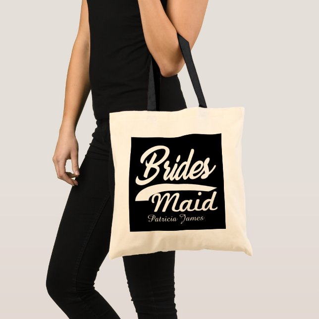 Tote Bag Demoiselle d'honneur mignonne ajouter nom  (Devant (produit))