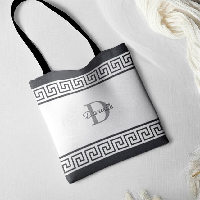 Tote Bag Demoiselle d'honneur Monogramme Nom Initiale Clé G (Créateur téléchargé)