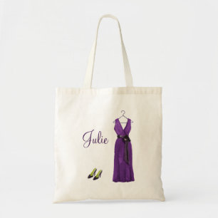 Tote Bag Demoiselle d'honneur pourpre personnalisée