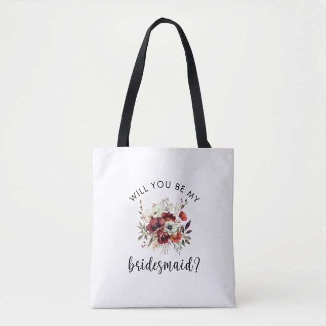 Tote Bag Demoiselle d'honneur Proposition Fleurie Note Sinc (Devant)