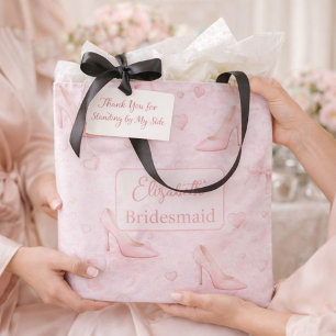 Tote Bag Demoiselle d'honneur talons hauts rose Pretty 