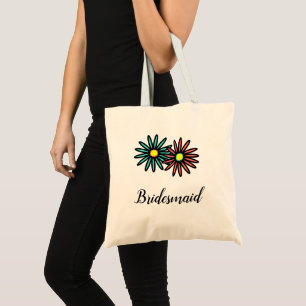 Tote Bag Demoiselle d'honneurFleurs de corail turquoise