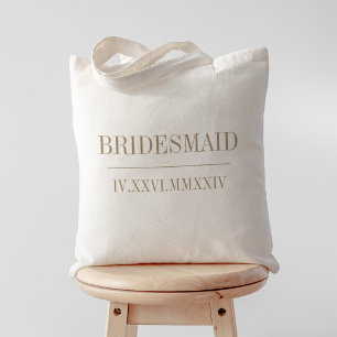 Tote Bag Demoiselles d'honneur Date en chiffres romains Ten