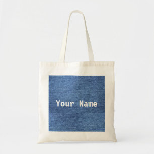 Tote Bag Denim fait sur commande Fourre-tout avec votre nom