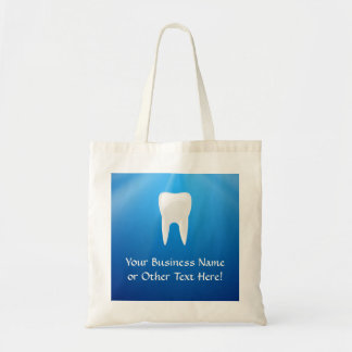 Tote Bag Dent blanche sur l'arrière - plan bleu