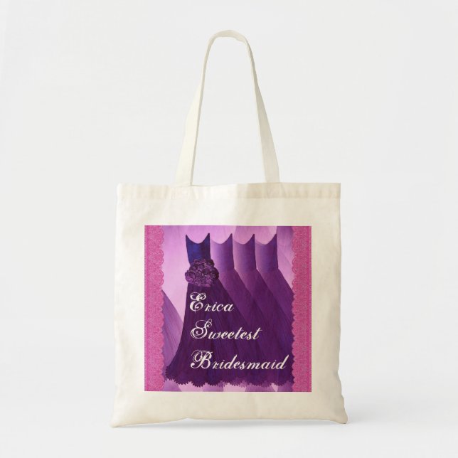 Tote Bag Dentelle et robes nommées faites sur commande V11 (Devant)