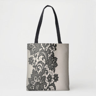 Tote Bag dentelle noire