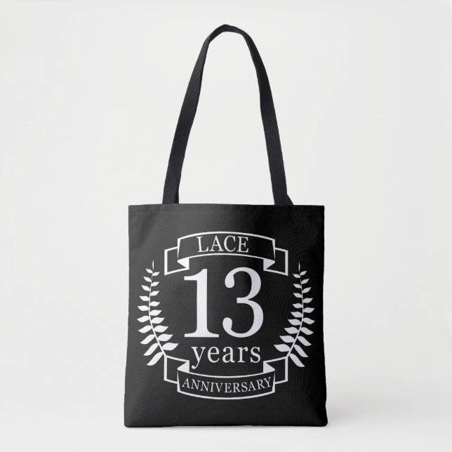 Tote Bag Dentelle Traditionnelle mariage 13 ans (Devant)