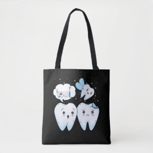Tote Bag Dentist Happy Teeth Cute Fairy Dental Assistant