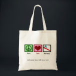 Tote Bag Dentist Office Peace Love Dentistrie Cute Custom<br><div class="desc">Peace Love sac fourre-tout dentaire personnalisable avec votre entreprise dentaire. Pensez à vous brosser ! Un joli signe de paix, coeur et brosse à dents avec dentifrice pour vous rappeler l'hygiène dentaire.</div>