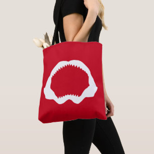 Tote Bag Dents de requin sang rouge