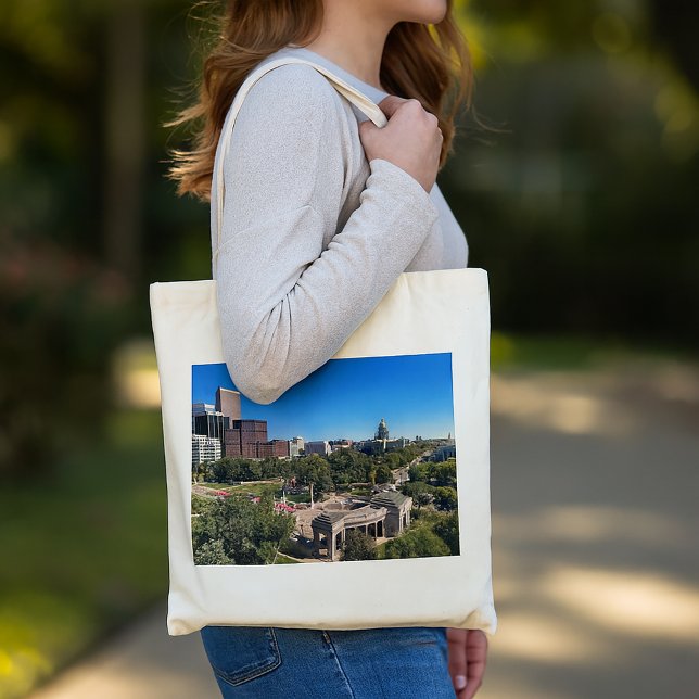 Tote Bag Denver Colorado Landscape Photo (A tote bag featuring a photograph of Denver, Colorado on a clear day.)
