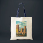 Tote Bag Denver Colorado Travel Art Vintage<br><div class="desc">Design de déplacement vectoriel rétro Denver. Denver,  la capitale du Colorado,  est une métropole américaine datant de l'ère du Vieux-Ouest. Le Larimer Carré,  le plus ancien pâté de maisons de la ville,  possède des bâtiments du XIXe siècle emblématiques.</div>