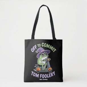 Tote Bag Départ pour engager Tom Foolery Frog Funny Meme