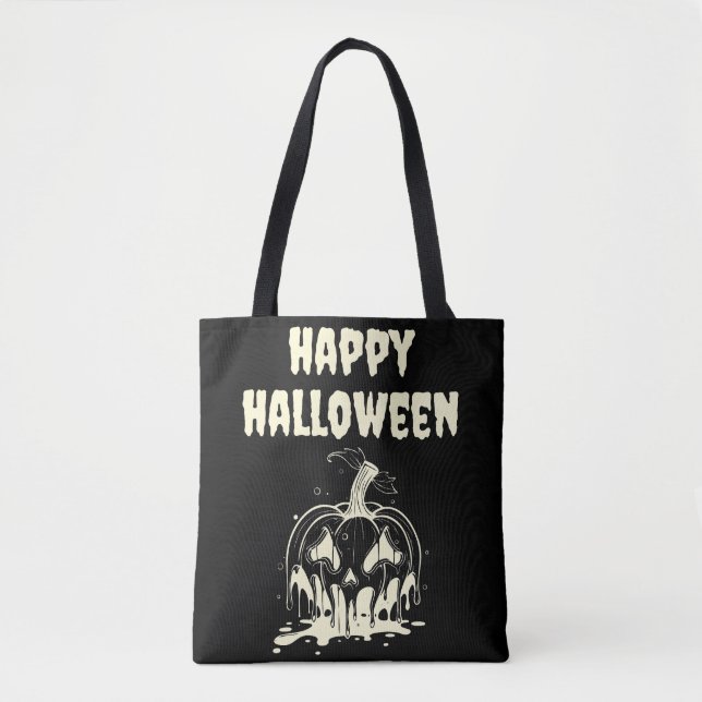 Tote Bag Déplaisant Meling Citrouille Happy Hallowen (Devant)