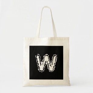 Tote Bag Déplaisant Monogramme blanc sur noir