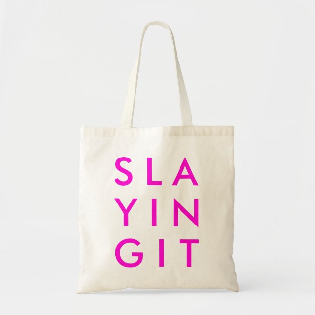 Tote Bag Déposer | Hot rose moderne Neon tendance (Devant)