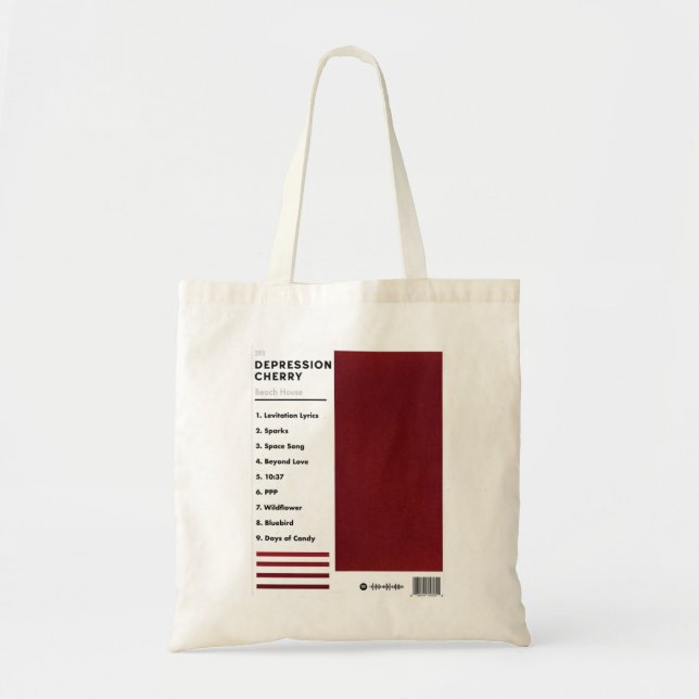 Tote Bag Dépression Cherry Beach House Trading list (Devant)