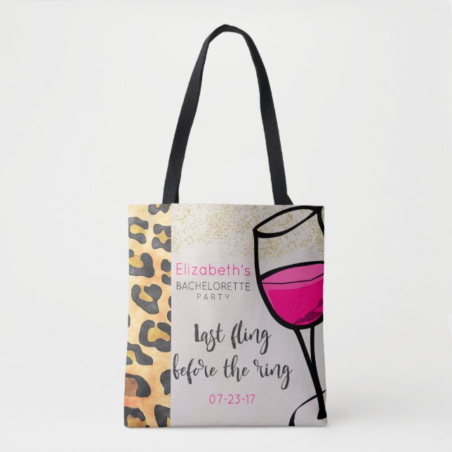 Tote Bag Dernier Fling Avant La Bachelorette D'Impression S (Devant)