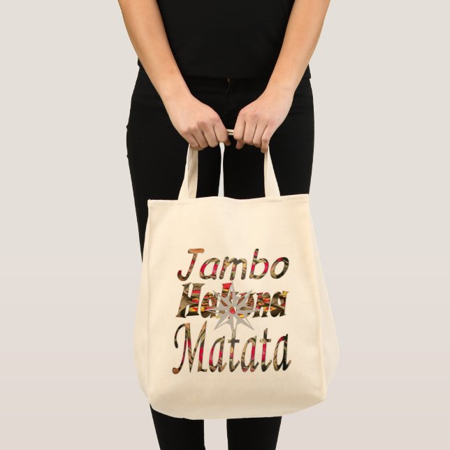 Tote Bag Dernier Hakuna Matata naturel élégant (Devant (produit))