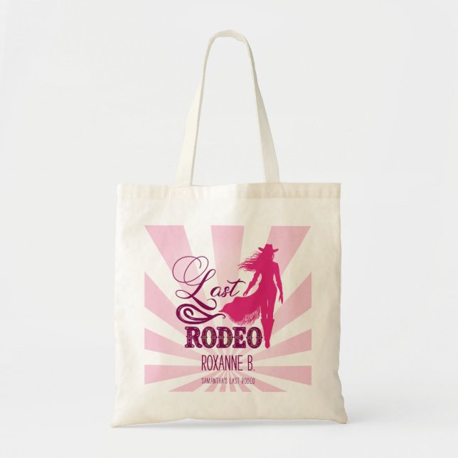 Tote Bag Dernier Rodéo Rose Vachette Rouge Fille de Nashvil (Devant)