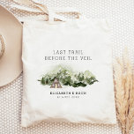 Tote Bag Dernier Sentier Avant Le Week-End De Bachelorette<br><div class="desc">Ce design présente une belle forêt d'aquarelles. Préparez-vous pour un week-end amusant en montagne avec cette collection!</div>