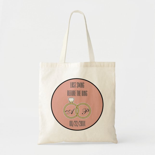 Tote Bag Dernier Swing avant la fête de mariage Ring Bridal (Devant)