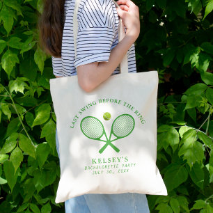 Tote Bag Dernier Swing de Célibataire de Tennis Avant la Ba