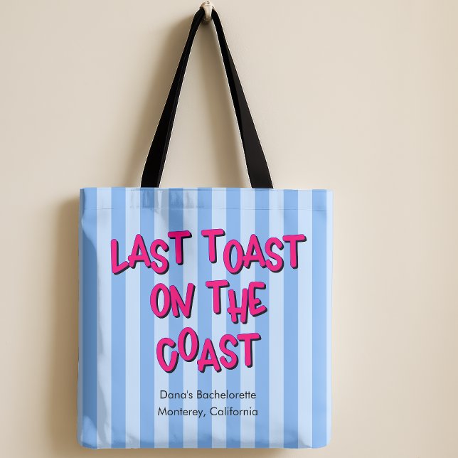 Tote Bag Dernier Toast sur la Côte Bleu + Hot Rose Bach Tri (last toast on the coast tote bag)