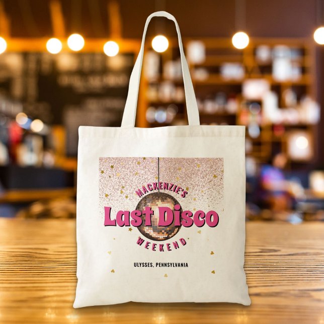 Tote Bag Dernier week-end disco enterrement de vie de jeune (Last Disco Weekend Bachelorette Party Tote Bag)