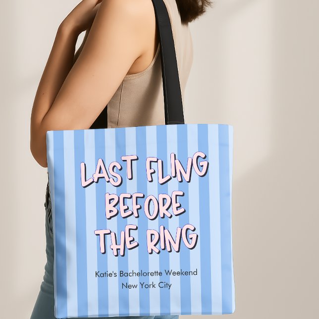 Tote Bag Dernière Fling Avant La Bachelorette De Bague (Last Fling before the ring tote bag)