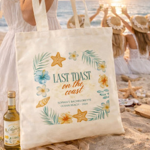 Tote Bag Dernière Toast sur la Côte Bachelorette de Plage P