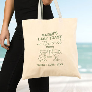 Tote Bag Dernière Toast sur la Côte Fête de Bachelorette Pe