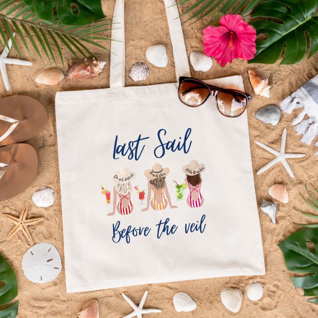 Tote Bag Dernière Voile Avant Le Veil Bachelorette Party Bl (Créateur téléchargé)
