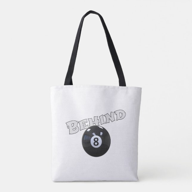 Tote Bag Derrière Le Huit Bal | Drôle "Derrière la balle de (Dos)