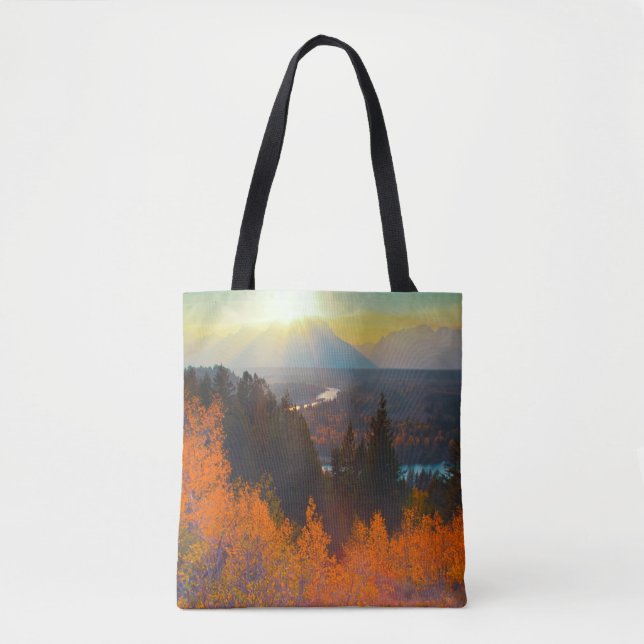 Tote Bag Des Bancs D'Or Au-Dessus De La Rivière Snake Au Co (Devant)