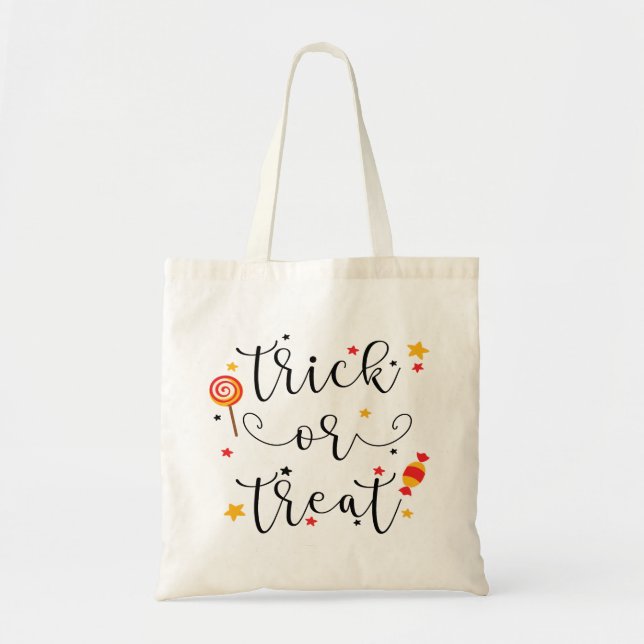 Tote Bag des bonbons ou un sort Halloween (Devant)