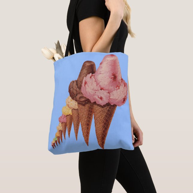 Tote Bag des générations de cônes de crème glacée (De près)