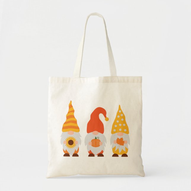 Tote Bag Des gnomes d'automne. Joli dessin animé gnomes d'a (Devant)