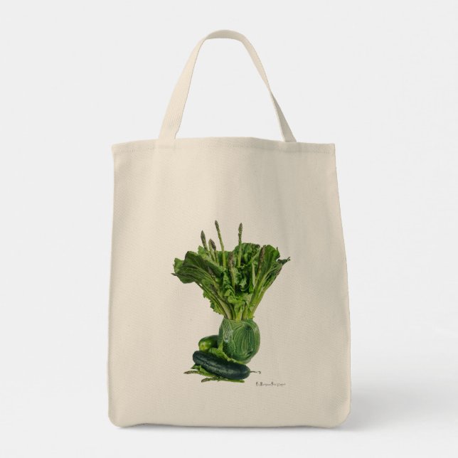 Tote Bag Des légumes verts frais sont exposés. (Dos)