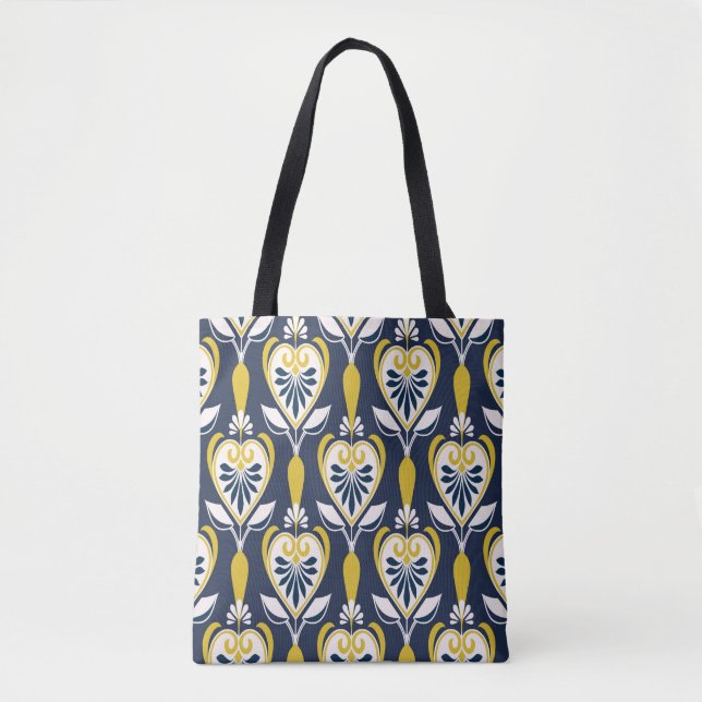 Tote Bag Des motifs floraux sans couture dans un style scan (Devant)