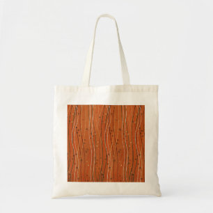 Tote Bag Des rayures rouges ondulées : Art Abstrait japonai