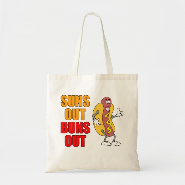 Tote Bag Des soleils de petits pains hot-dog drôle (Devant)