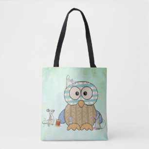 Tote Bag Des souris coudre à chouette