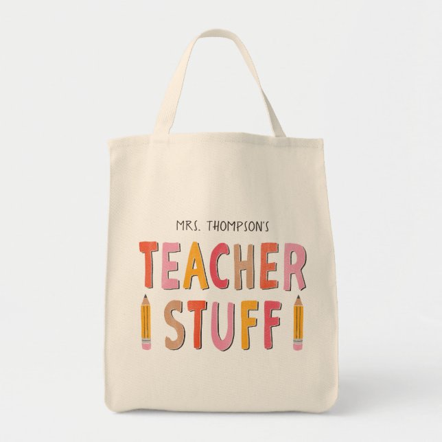 Tote Bag Des trucs d'enseignant sur mesure (Devant)