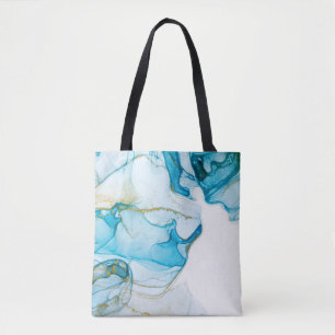 Tote Bag Des vagues d'océan doré. Image abstraite et lumine