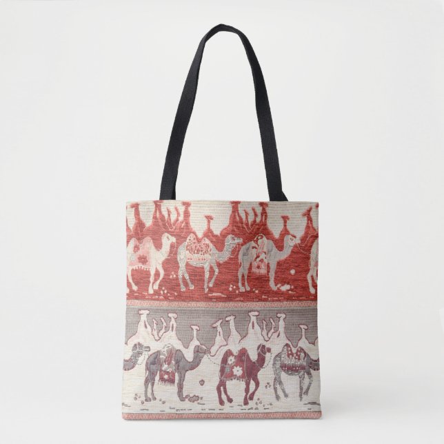 Tote Bag Desert Camels Caravan Art (Devant)