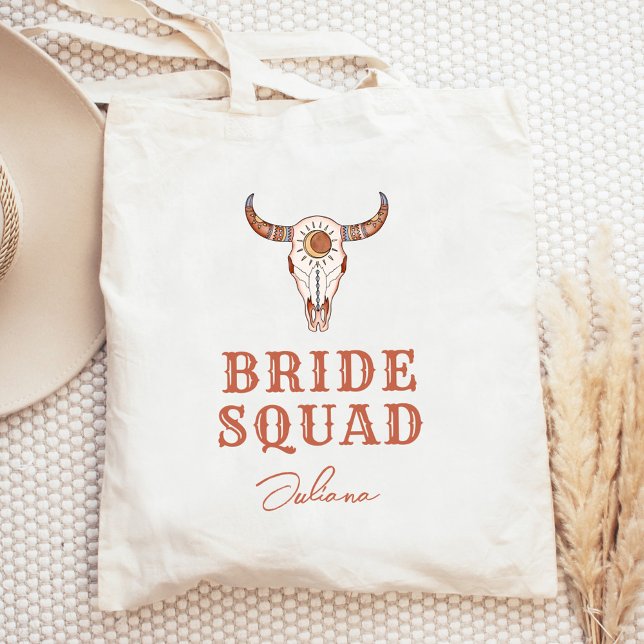 Tote Bag Desert Cowgirl Dernier Rodéo Bride Squad (Créateur téléchargé)