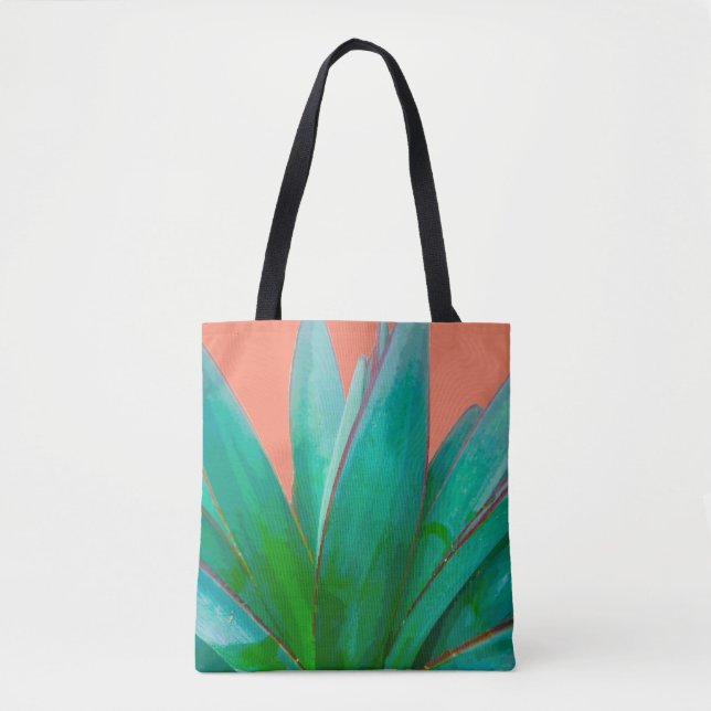 Tote Bag Désert tendance Succulent vert Agave (Devant)