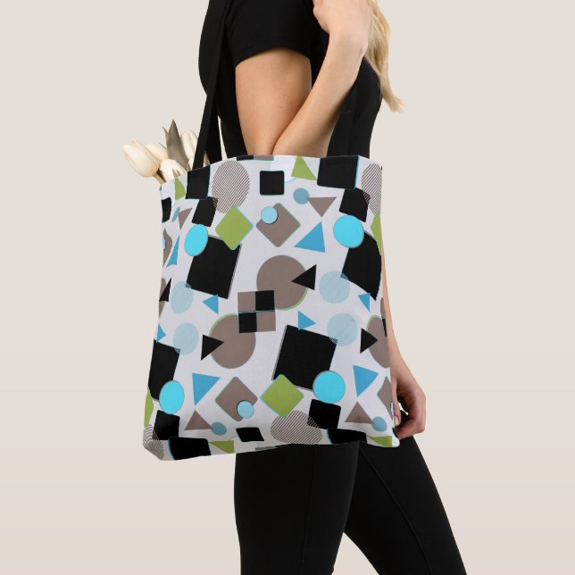 Tote Bag Design abstrait moderne rétro (De près)